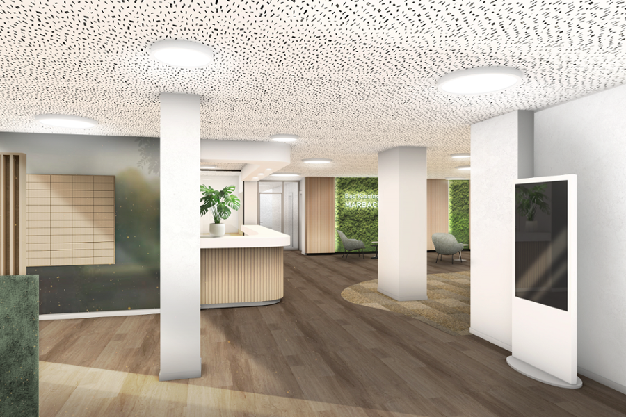 Musterbild des Eingangsbereiches nach der Modernisierung Musterbild des Eingangsbereiches nach der Modernisierung